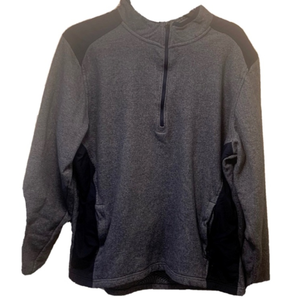 Under Armour Size XL Gray & Dark Blue Infrared Coldgear pullover 1/2 zip Jacket
